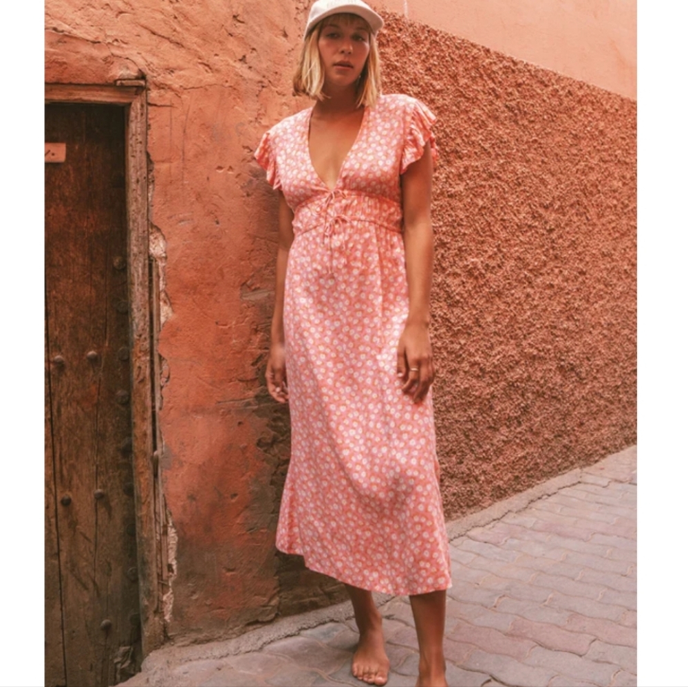 Billabong Picnic Date Dress-Flamingo Size 8/Small NWT